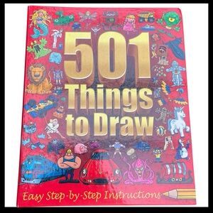 Top That Kids 501 Things to Draw Easy Step By Step Instructions Hardcover Coil